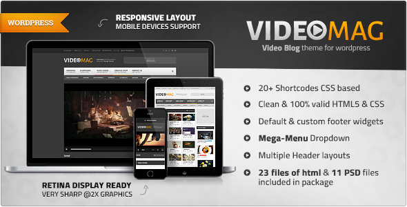 VideoMag - Powerful Video WordPress Theme
 TFx