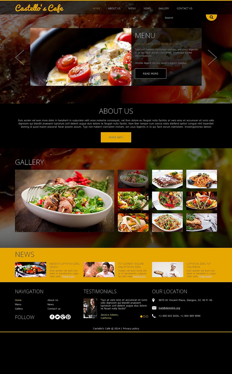 Your Restaurant Joomla Template TMT