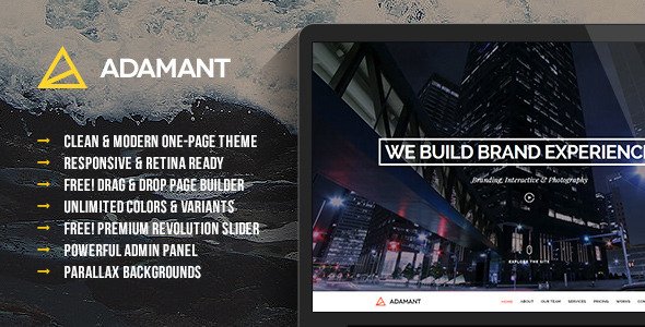 Adamant - Parallax One-Page WordPress Theme 
 TFx