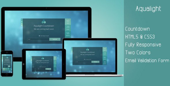 Aqualight Countdown - HTML5 Responsive Template
 TFx