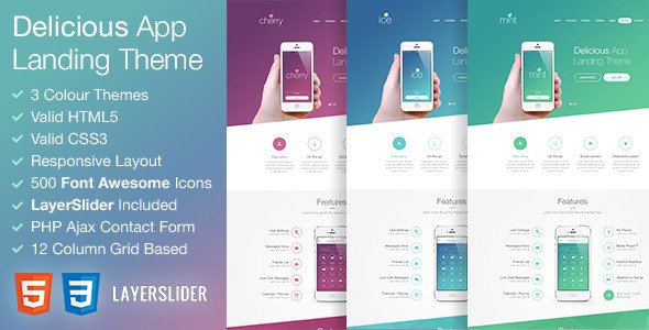 Delicious - Responsive App Landing HTML Theme
 TFx
