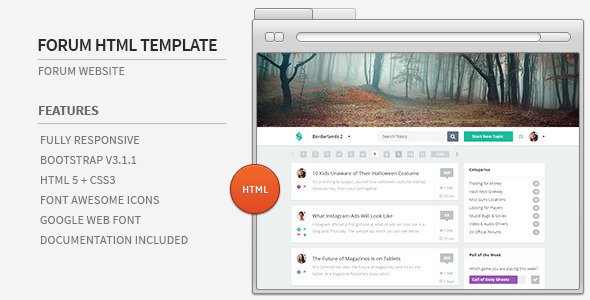 Forum Website HTML Template
 TFx SiteTemplates