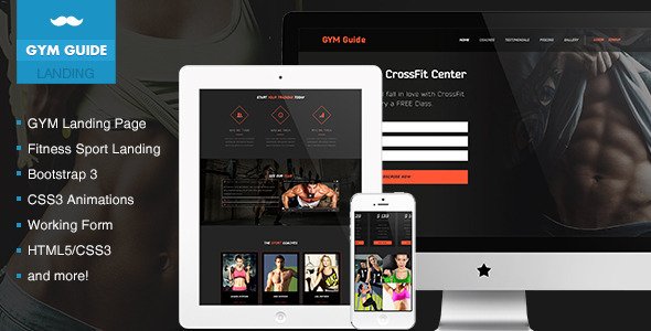 GYM Guide Fitness Landing Page
 TFx LandingPages