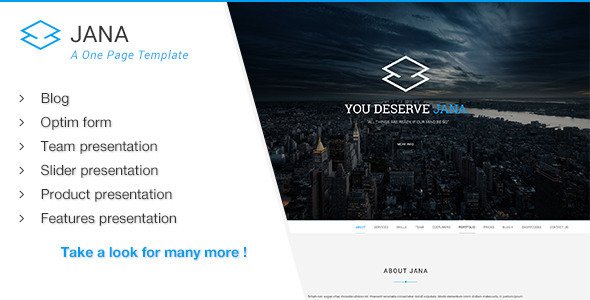 Jana - Business Template
 TFx SiteTemplates