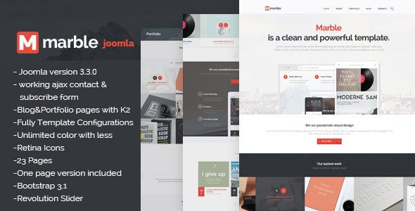 Marble - Multipurpose Joomla Template
 TFx