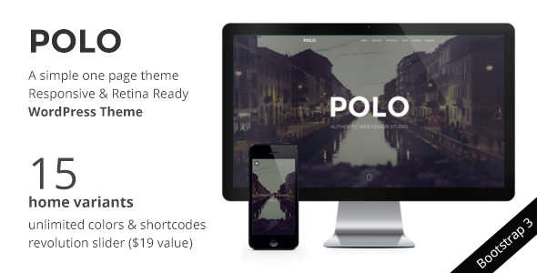 POLO - WordPress One Page Responsive Portfolio 
 TFx