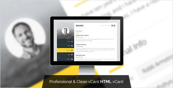 Premium Layers: HTML vCard & Resume Template
 TFx
