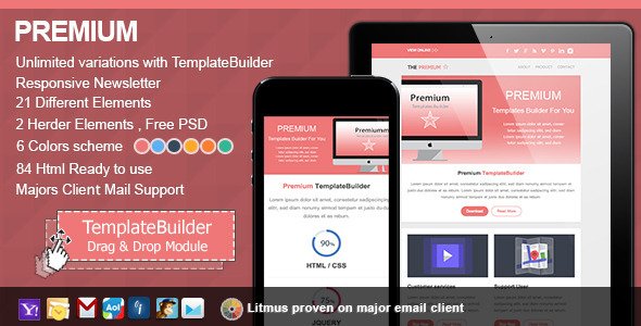 Premium Responsive E-mail With Templates Builder
 TFx
