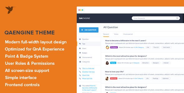 QAEngine - Question and Answer WordPress Theme
 TFx