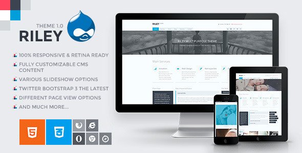 RILEY - Responsive MultiPurpose Drupal Theme
 TFx