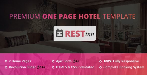 Restinn - Hotel and Resort One Page HTML Template
 TFx
