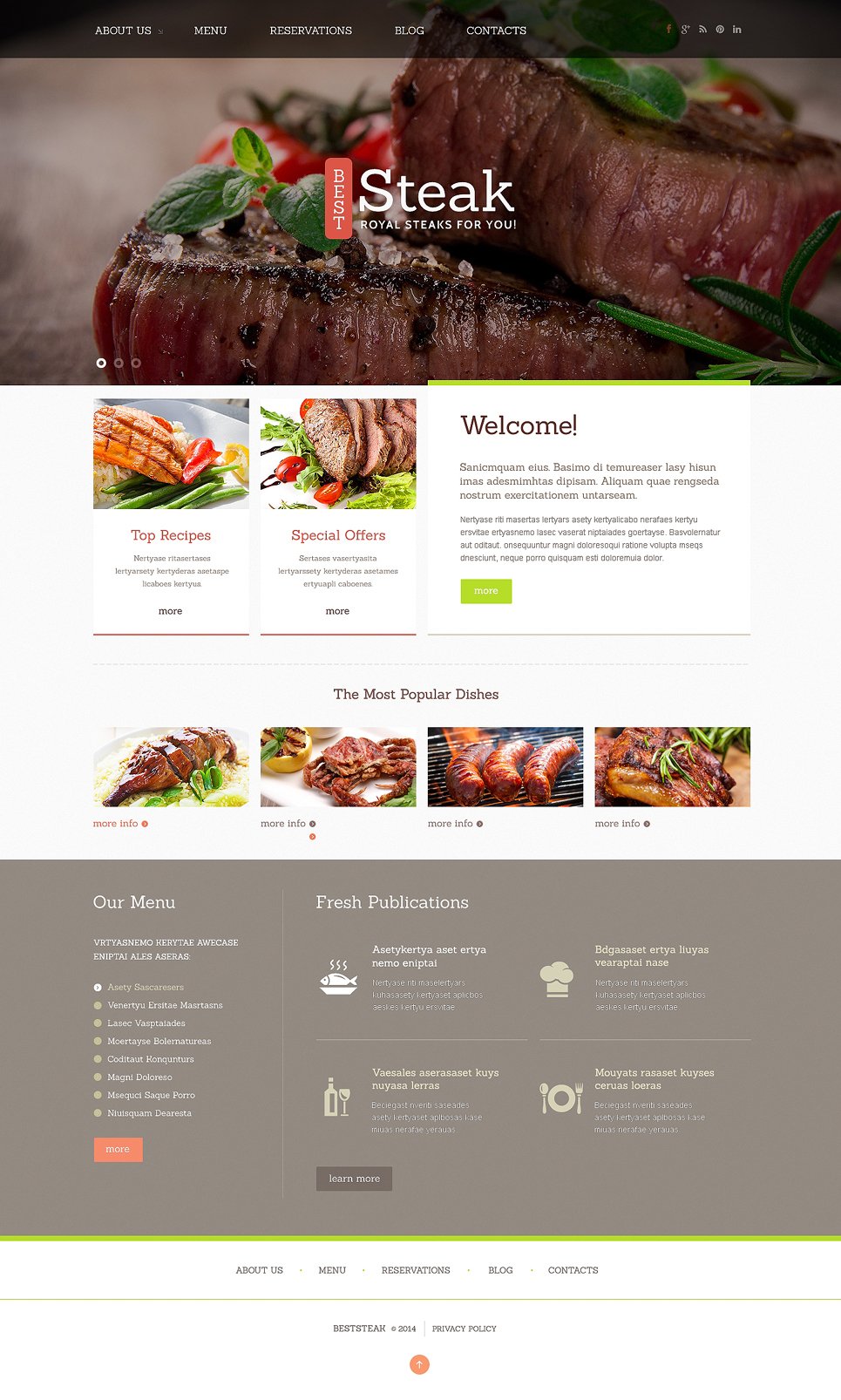 Steakhouse Responsive Joomla Template TMT