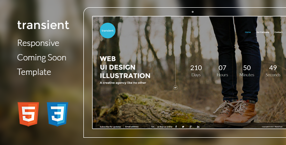 Transient - Responsive Coming Soon Template
 TFx