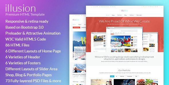 illusion - Premium Multipurpose HTML Template
 TFx