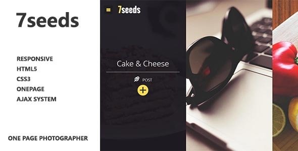 7seeds - OnePage Photographer Template
 TFx