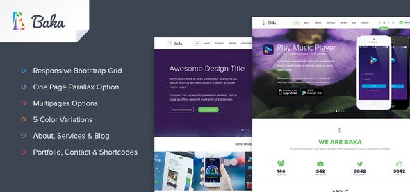 Baka Multipurpose HTML Template
 TFx SiteTemplates
