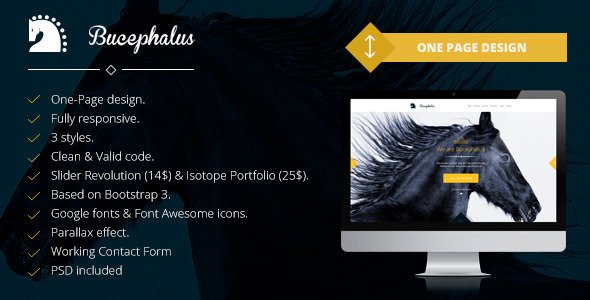 Bucephalus One Page Parallax Responsive Theme
 TFx