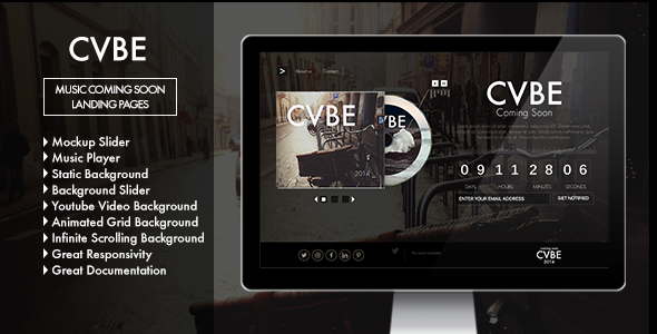 CVBE - Coming Soon Music Landing Page
 TFx
