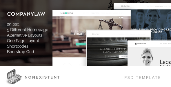 Company Law PSD Template
 TFx PSDTemplates