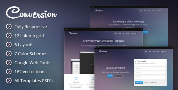 Conversion - Responsive Landing Page
 TFx