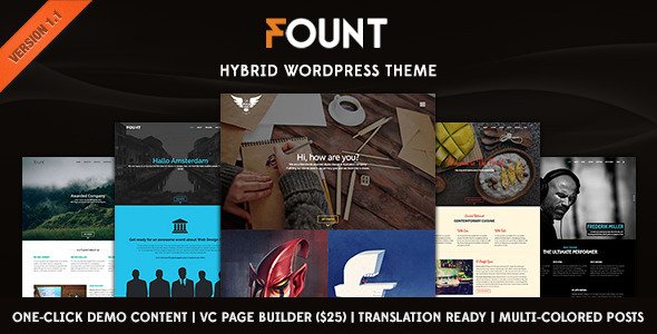 Fount - One & Multipage Hybrid Wordpress Theme
 TFx