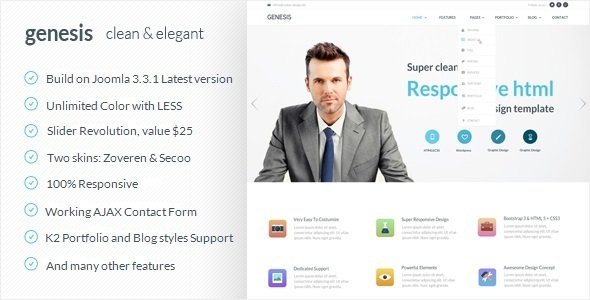 Genesis - Corporate Joomla Template
 TFx