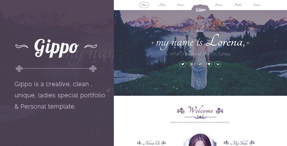 Gippo - Ladies Special Portfolio Template PSD
 TFx