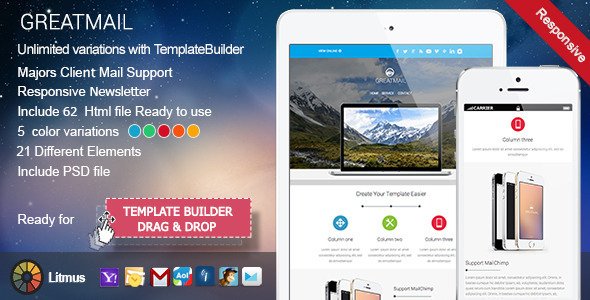 GreatMail - Responsive Email + TemplateBuilder
 TFx