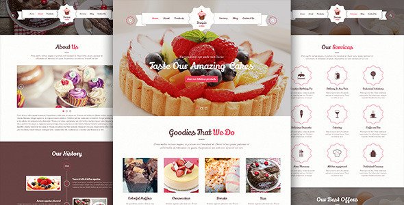 Invisio Cake - Sweet PSD Template
 TFx