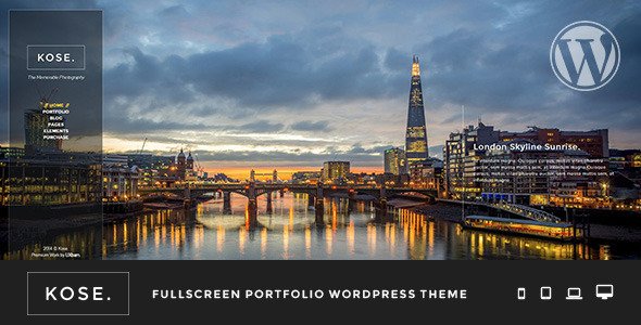 Kose - Fullscreen Portfolio WordPress Theme
 TFx