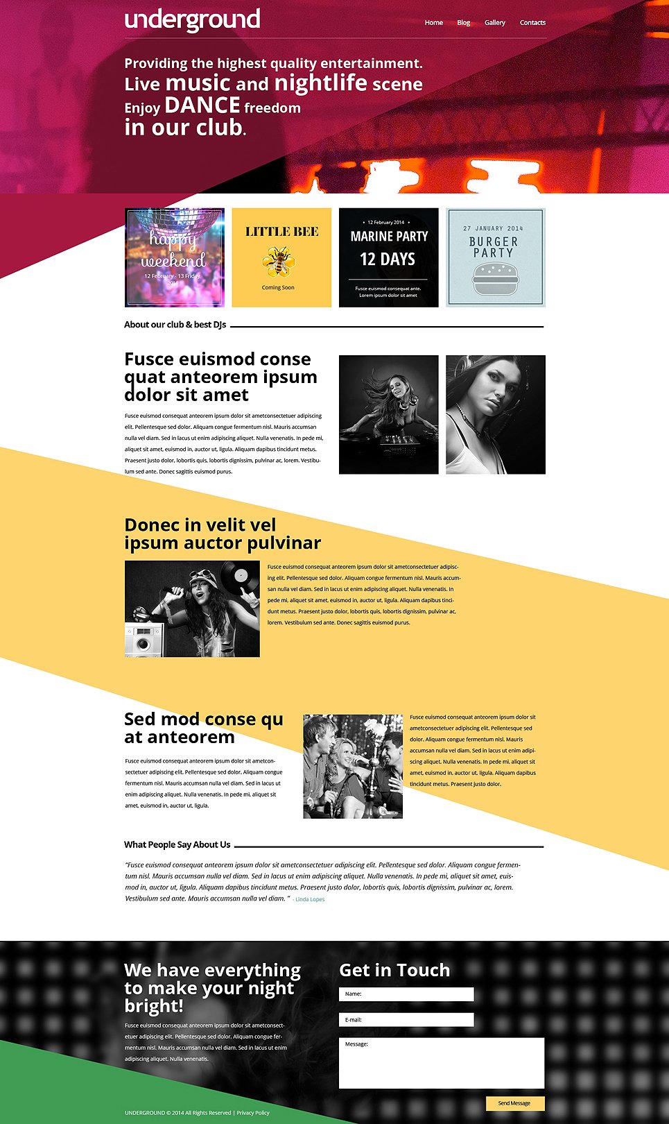 Night Club Drupal Template TMT