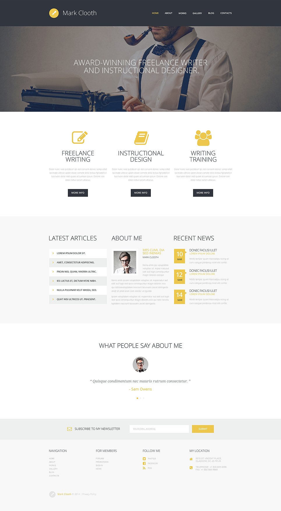 Online Presence of Freelancers WordPress Theme TMT