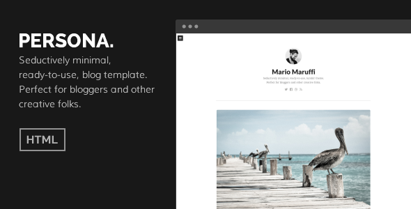 PERSONA | Minimal HTML Personal Blog Template
 TFx