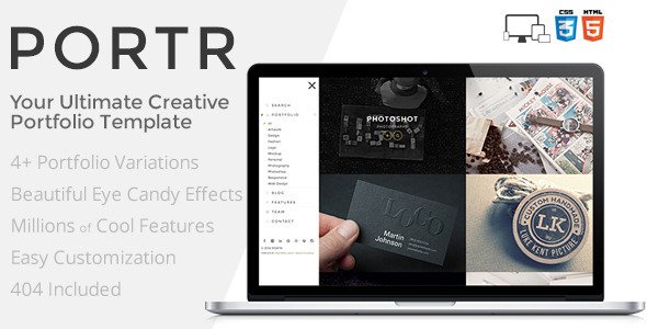PORTR - Ultimate Creative Portfolio Template
 TFx