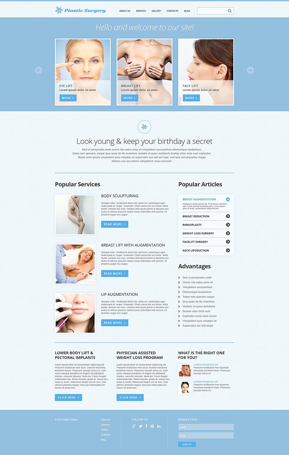 Plastic Surgery Responsive Joomla Template TMT