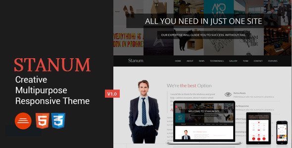 Stanum - Responsive Creative Bootstrap Template
 TFx
