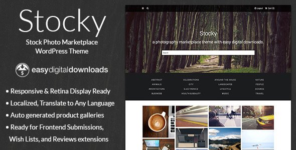 Stocky - A Stock Photography Marketplace Theme
 TFx