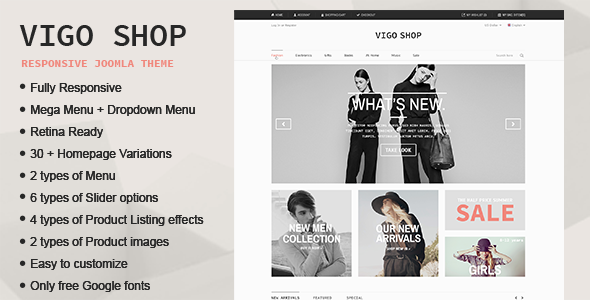 Vigo Shop - Responsive & Multipurpose Joomla Theme
 TFx