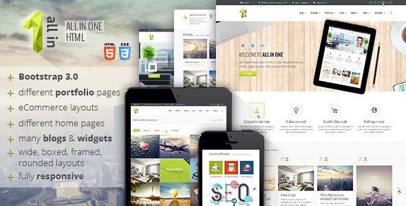 All In One - HTML5 Template
 TFx SiteTemplates