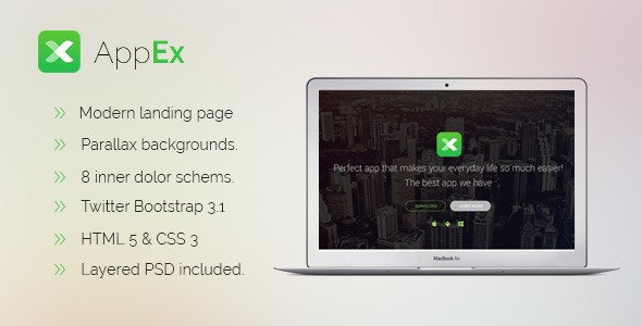 AppEx | Onepage Parallax App Landing Template
 TFx