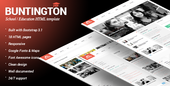 Buntington - Education HTML Template
 TFx