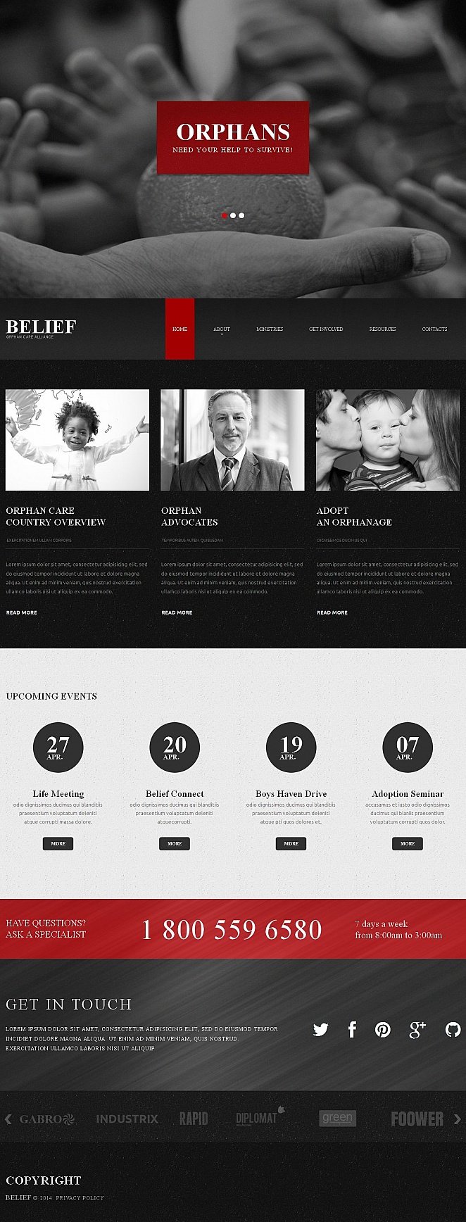 Child Charity Moto CMS HTML Template TMT