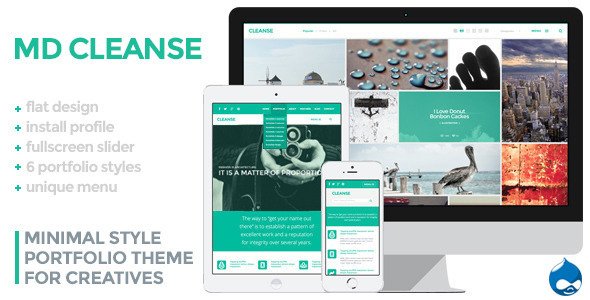 Cleanse - Minimal Style Drupal Portfolio Theme
 TFx