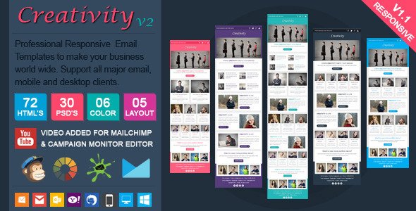 Creativity2 - Clean Responsive Email Template
 TFx