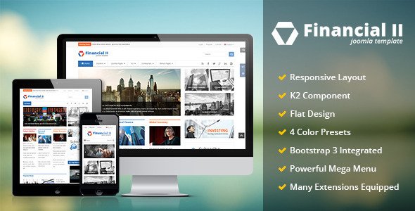 Financial II - Responsive Financial Joomla Theme
 TFx