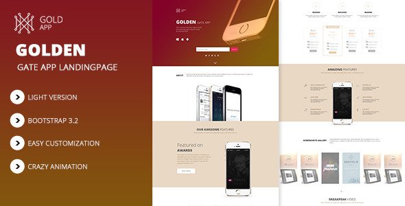 GoldenApp Responsive App Landing HTML Theme
 TFx