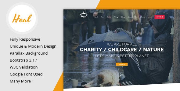 Heal - One Page Charity HTML Template
 TFx