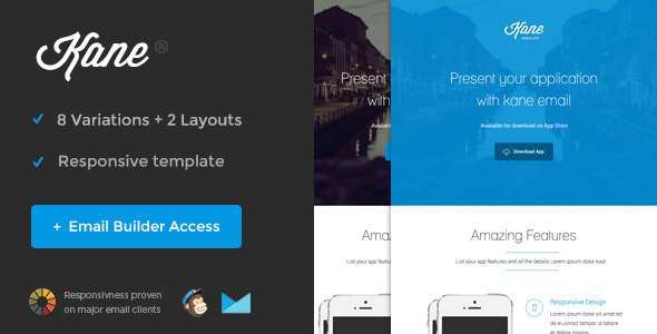 Kane - Responsive Email + Themebuilder Access
 TFx