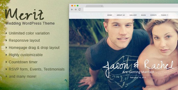 Merit - Responsive WordPress Wedding Theme
 TFx