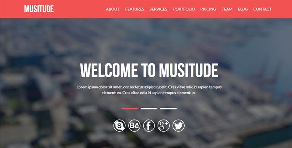 Musitude - One Page Parallax Muse Template
 TFx